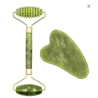 Kit 1 - Set de Massage Visage en Pierre de Jade – Roll-On & Gua Sha